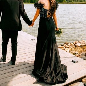 Sherri Hill 55283 Black Prom Gown Size 0